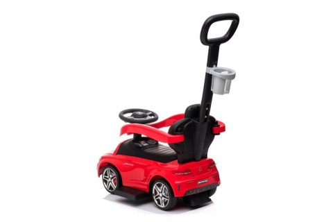 Jeździk pchacz chodzik dla dziecka Mercedes C-Class z popychaczem i podnóżkiem czerwony