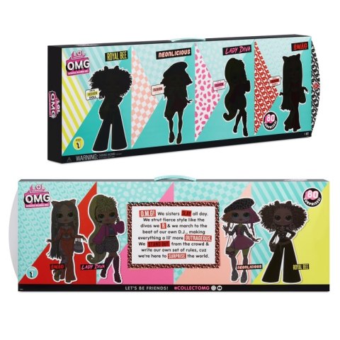 L.O.L. SURPRISE - OMG 4-pak Lalka LOL Swag Diva Neonlicious Royal Bee
