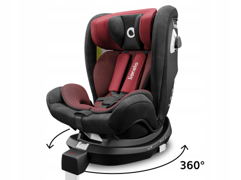 BRAAM Lionelo 0-36 kg obrotowy 360° fotelik samochodowy z Isofix - Red Burgundy