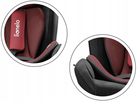 BRAAM Lionelo 0-36 kg obrotowy 360° fotelik samochodowy z Isofix - Red Burgundy