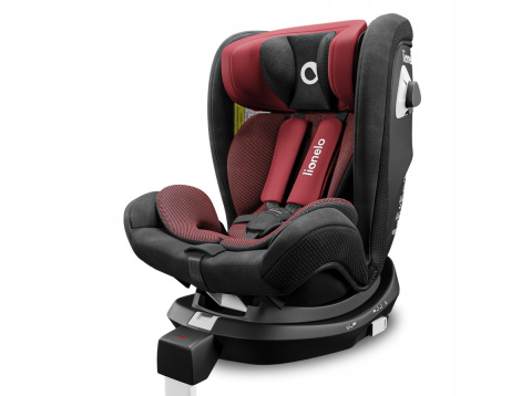 BRAAM Lionelo 0-36 kg obrotowy 360° fotelik samochodowy z Isofix - Red Burgundy