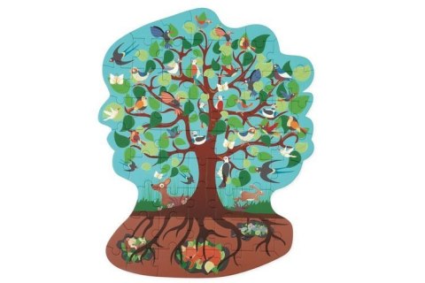 Scratch, Puzzle konturowe Leśne drzewo 58 elem.