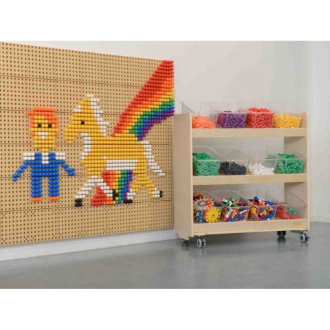 MASTERKIDZ Regał na Kółka - 3 Półki Na Akcesoria Do Tablicy STEM