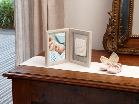 MY BABY TOUCH 1P Baby Art - Ramka na zdjęcie z odciskiem rączki lub nóżki / 341 9 - honey / 341 0 - stormy
