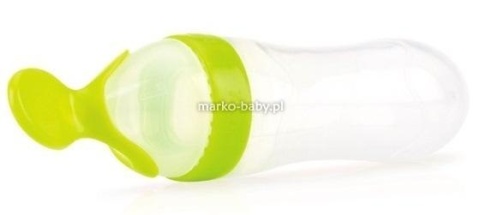 Nuby luv n'Care Silikonowa butelka 90ml z łyżeczką do karmienia NB5459 6m+