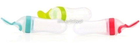 Nuby luv n'Care Silikonowa butelka 90ml z łyżeczką do karmienia NB5459 6m+