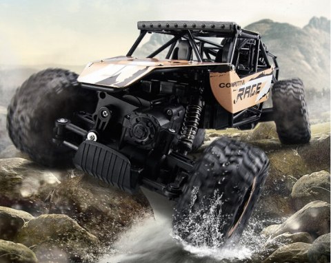 Samochód zdalnie sterowany na pilota RC Rock Crawler 1:12 4WD METAL złoty