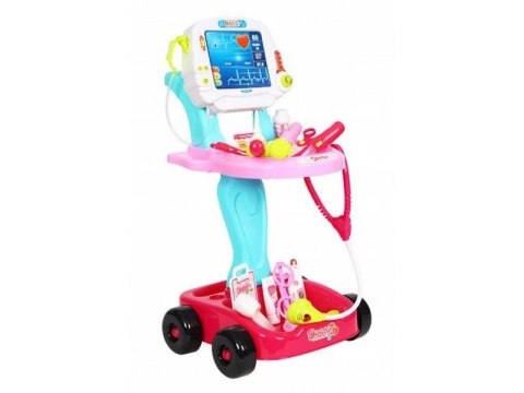 Wózek Lekarski Dla Dziewczynki Z Akcesoriami, Zestaw Doktora Różowy