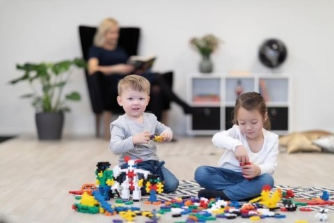 Plus-Plus, BIG MIX 60 szt. i płytka - Learn to build