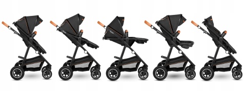 AMBER 2w1 Lionelo Wózek wielofunkcyjny z gondolą - GREY GRAPHITE