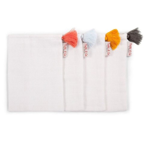 Childhome Myjki z pomponami zestaw 4 szt. White