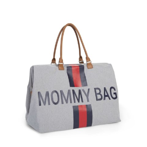 Childhome Torba Mommy Bag Paski Granatowo-Czerwone