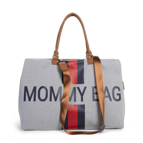 Childhome Torba Mommy Bag Paski Granatowo-Czerwone