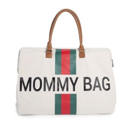 Childhome Torba Mommy Bag Paski Zielono-Czerwone