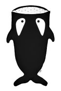 Baby Bites Śpiworek Orca (2-6 l) Penguins Black
