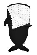 Baby Bites Śpiworek Orca (2-6 l) Penguins Black