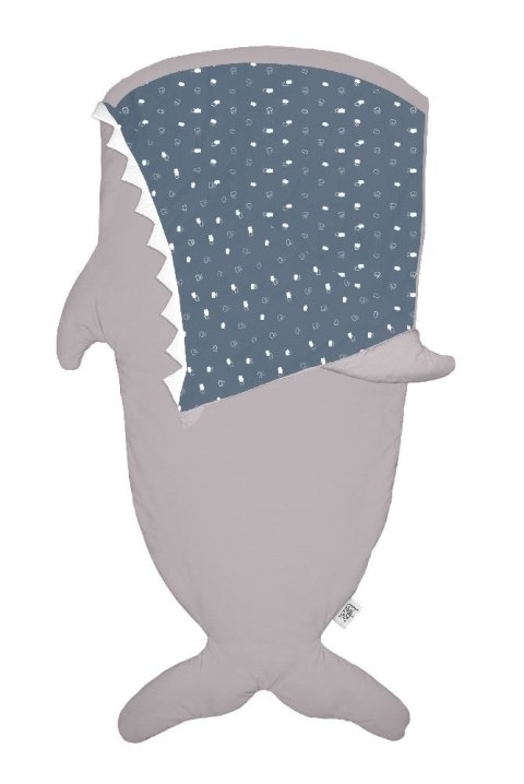 Baby Bites Śpiworek light Shark (2-6 l) Blue Clouds Stone/Blue