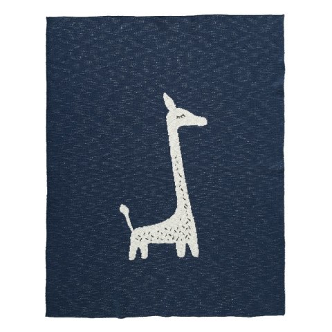 Fresk Tkany kocyk z bawełny organicznej 100 x 150 cm Żyrafa