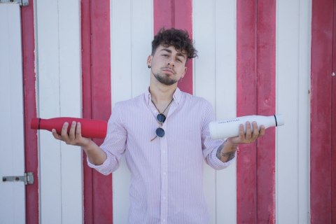 Cool Bottles Butelka termiczna 500 ml Double cool Mono White