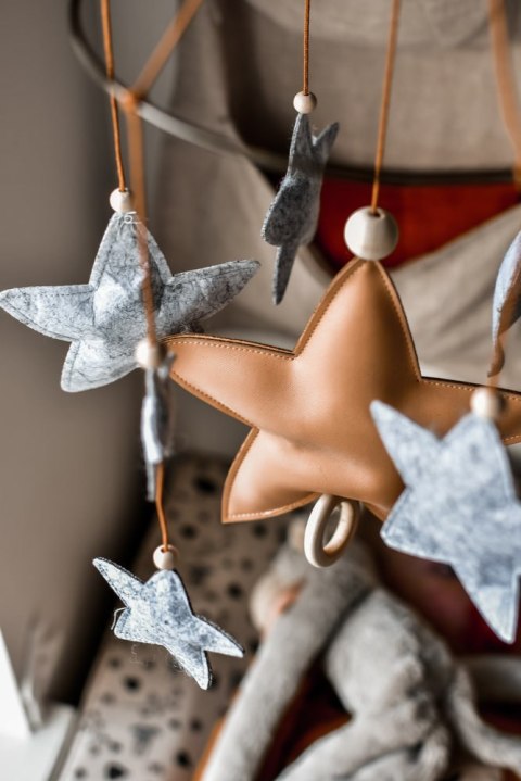 Filibabba Karuzela muzyczna Gwiazdki Grey Melange