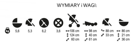 BARLETTA RAINBOW COLLECTION 3W1 ADAMEX wózek dziecięcy - Polski Produkt