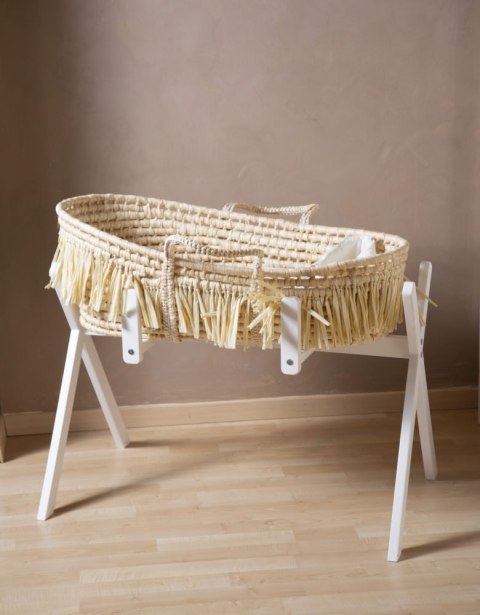 Childhome Kosz Mojżesza Boho z kukurydzy + materacyk