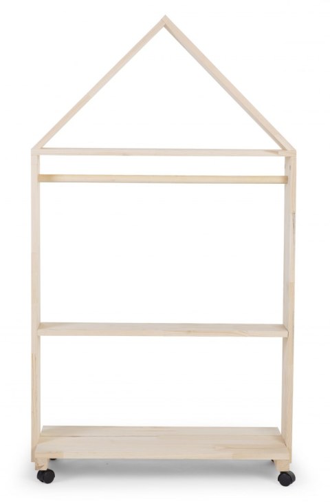 Childhome Regał dekoracyjny Domek + kółka Natural