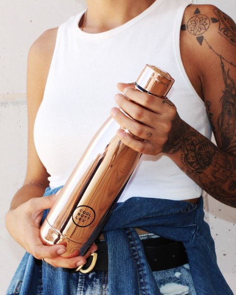 Cool Bottles Butelka termiczna 500 ml Double cool Chrome Gold