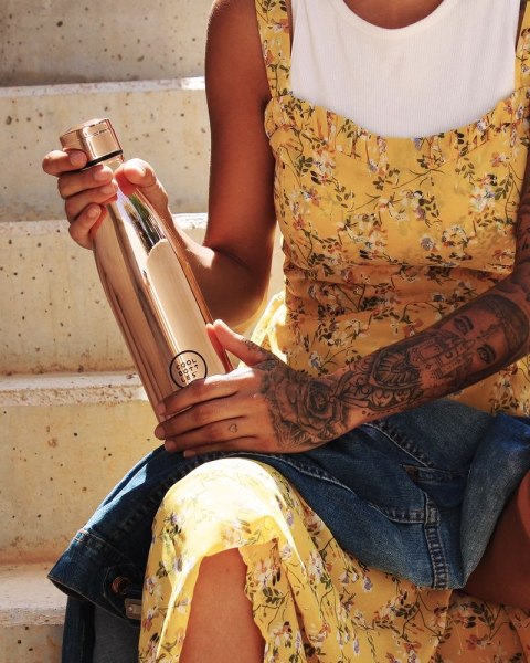 Cool Bottles Butelka termiczna 500 ml Double cool Chrome Gold