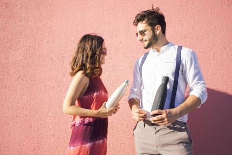 Cool Bottles Butelka termiczna 500 ml Double cool Mono Black