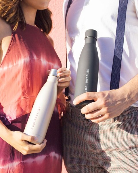 Cool Bottles Butelka termiczna 500 ml Double cool Mono Black