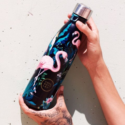 Cool Bottles Butelka termiczna 500 ml Double cool Tropical Flamingo Navy