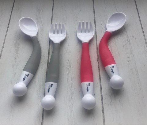 B-Elastyczne sztućce łyżeczka/widelec Grey