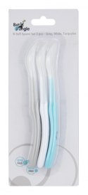 B-Miękkie łyżeczki komplet White/Blue/Grey