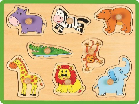 Drewniane puzzle- zoo