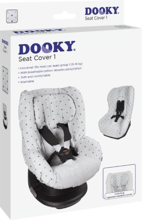 Pokrowiec do fotelika 9-18kg Dooky Light Grey Crow