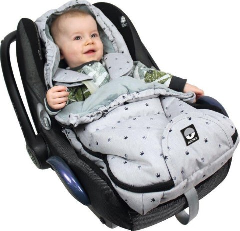 Śpiworek do fotelika 0-9m Crowns grey