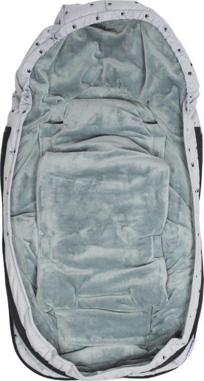 Śpiworek do fotelika 0-9m Crowns grey