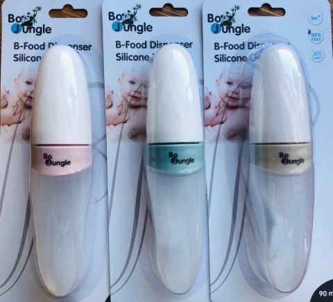 B-Pojemnik silikonowy z łyżeczką blue mint