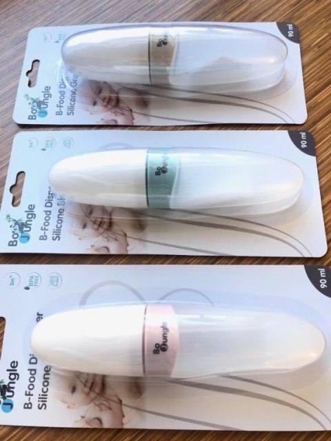 B-Pojemnik silikonowy z łyżeczką blue mint