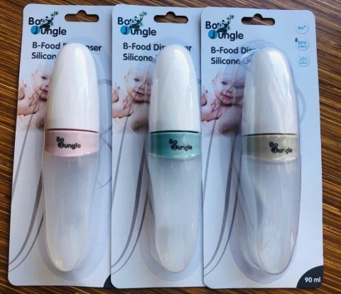 B-Pojemnik silikonowy z łyżeczką pink