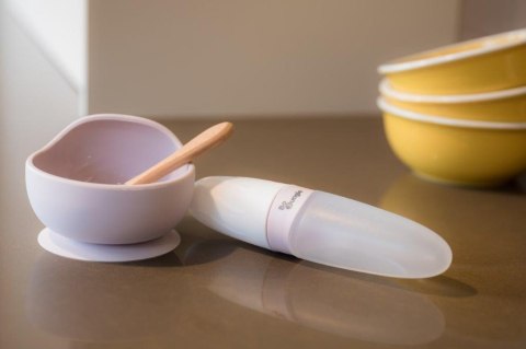 B-Pojemnik silikonowy z łyżeczką pink