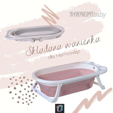 Wanienka składana dla niemowląt Wave Pink TB
