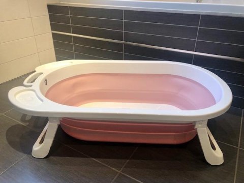 Wanienka składana dla niemowląt Wave Pink TB