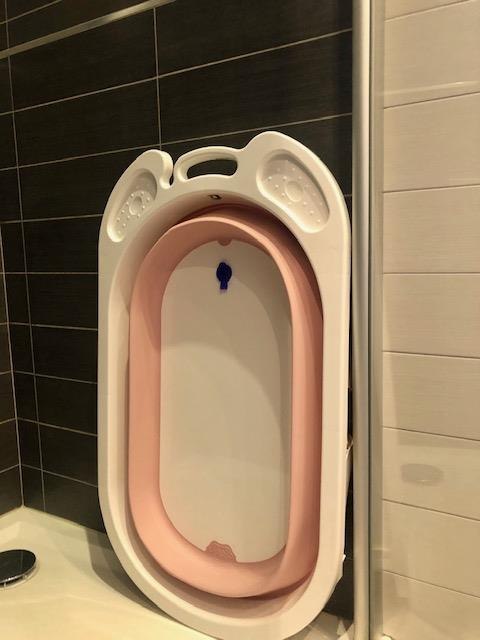 Wanienka składana dla niemowląt Wave Pink TB