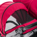 EASY TWIN 4.0 Baby Monsters wózek dziecięcy bliźniaczy do 22kg wersja spacerowa - Bordeaux / Silver Frame