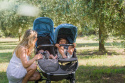 EASY TWIN 4.0 Baby Monsters wózek dziecięcy bliźniaczy do 22kg wersja spacerowa - Bordeaux / Silver Frame