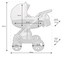 MOMMY GLOSSY 3w1 BabyActive wózek głęboko-spacerowy + fotelik samochodowy Kite 0-13kg - Mg 01 Gold
