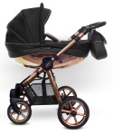 MOMMY GLOSSY 3w1 BabyActive wózek głęboko-spacerowy + fotelik samochodowy Kite 0-13kg - Mg 02 Rose Gold