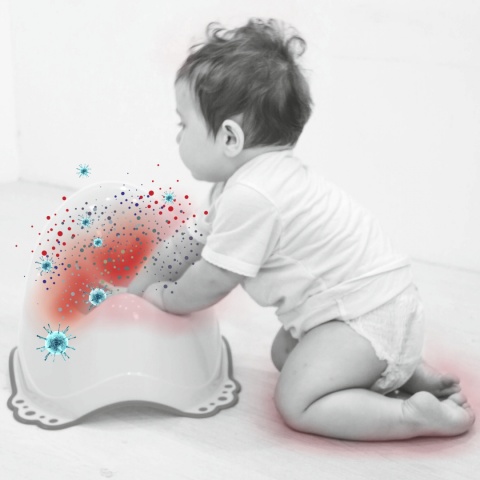 Nocnik z gumkami antypoślizgowymi z formułą antybakteryjną Maltex Baby